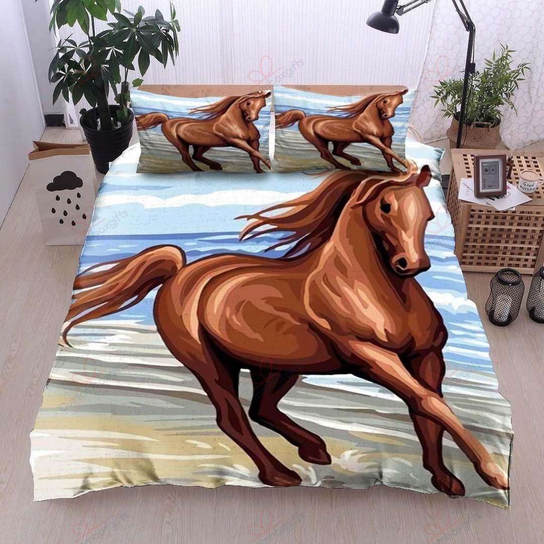 Running Horse Printed Bedding Set