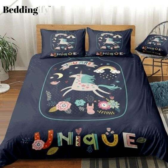 Running Unicorn Bedding Set