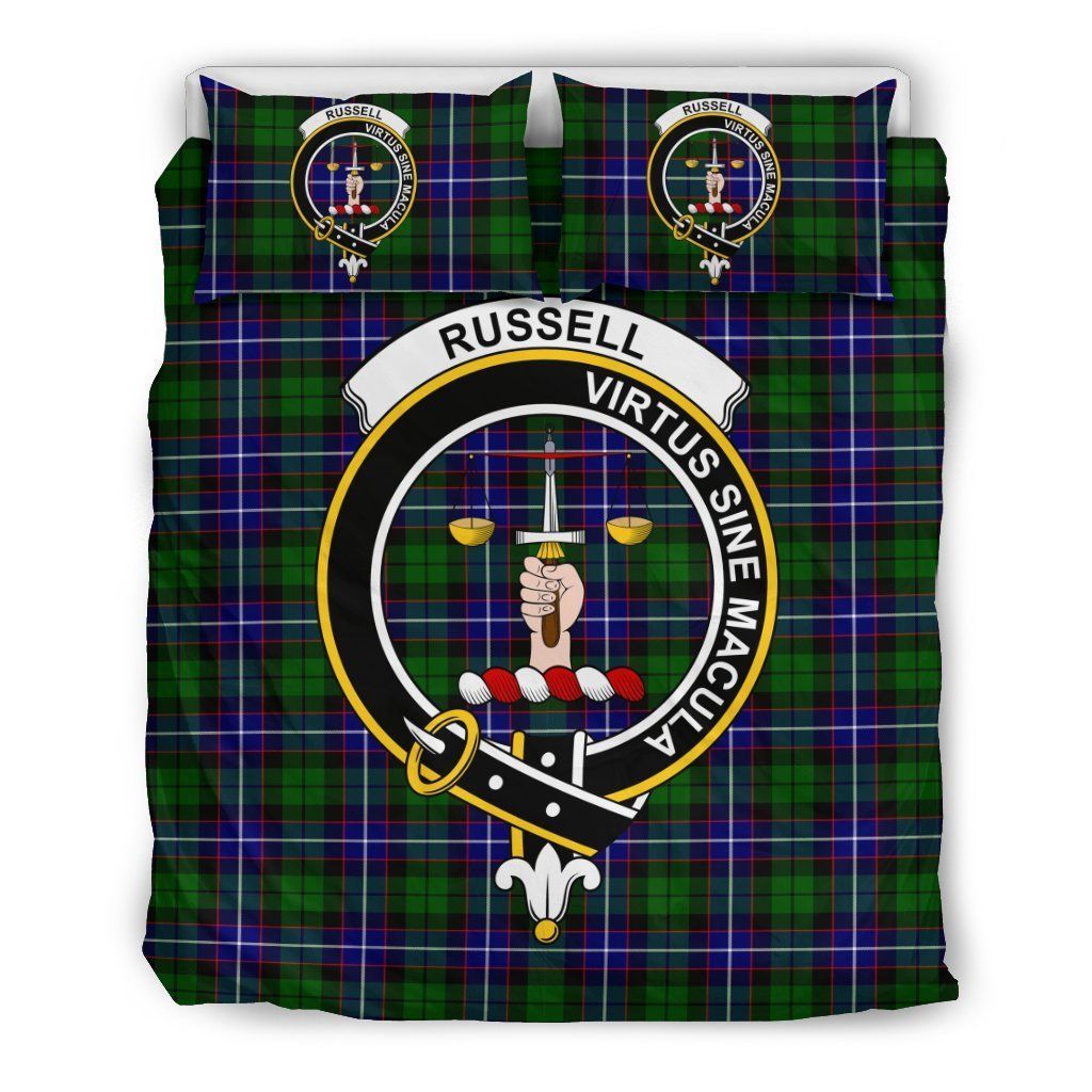 Russell Clan Badge Tartan Bedding Set