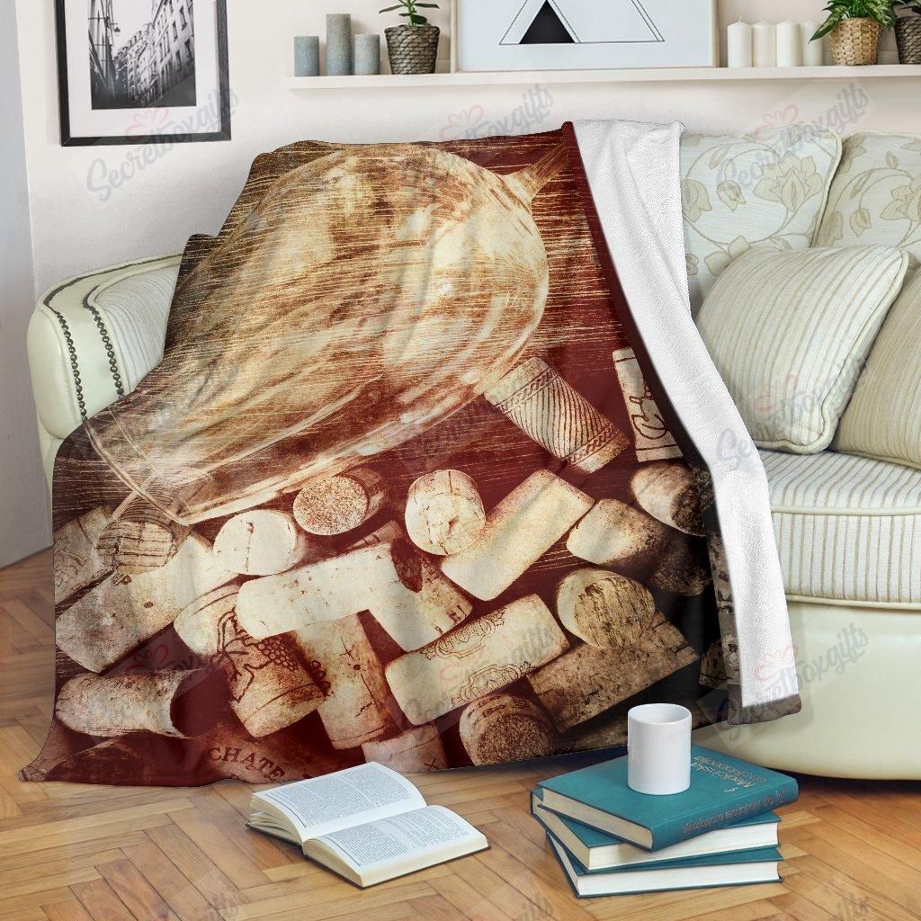 Rustic Wine Fleece Blanket