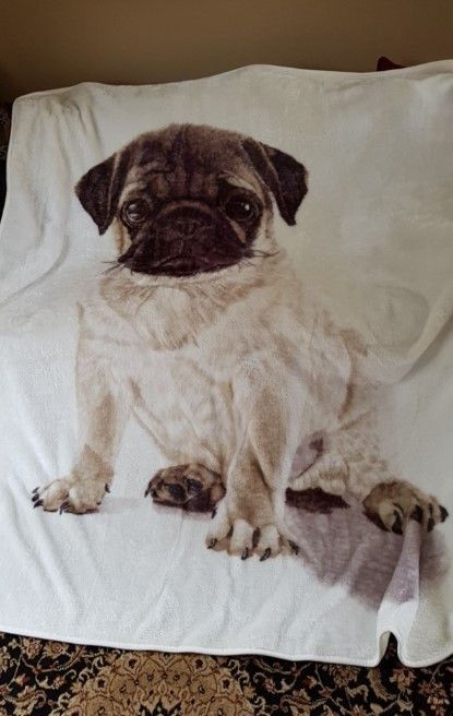 Sad Pug Sherpa Fleece