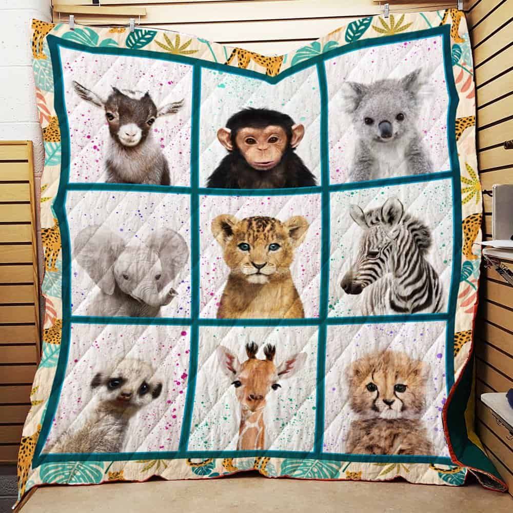Safari Nursery Washable Quilt Blanket 0203 P3 Dhc1312300Dd