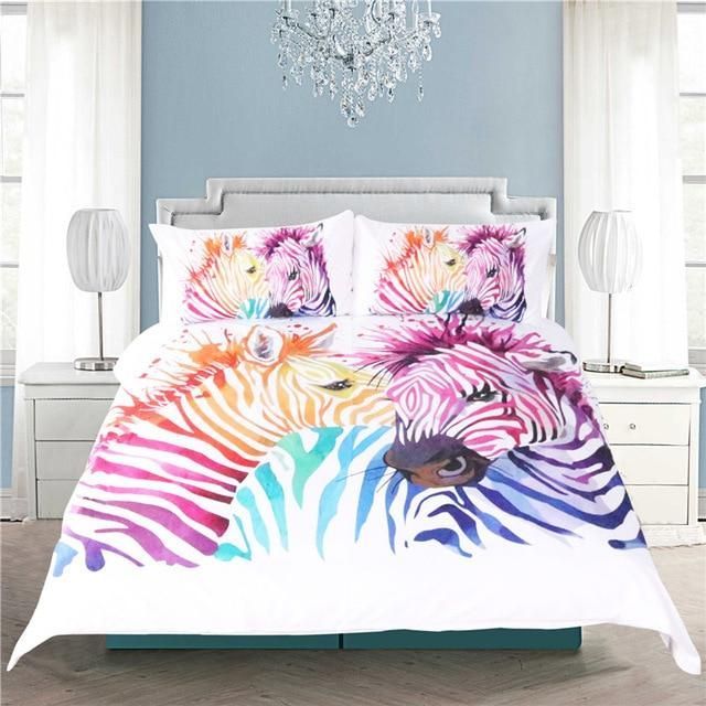 Safari Zebra Multicolor Bedding Set