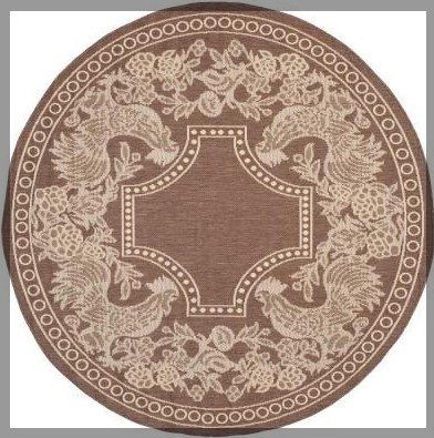 Safavieh Courtyard Chocolate Round Carpet