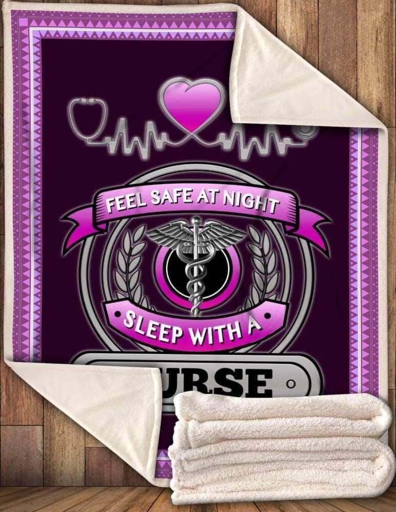 Safe Nurse Sherpa Fleece Blanket