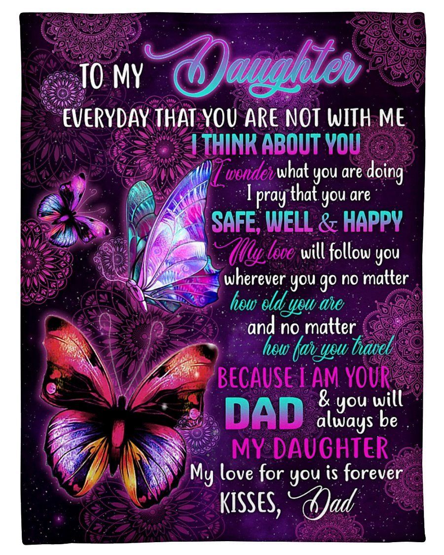 Safe Well And Happy To Daughter Fleece Blanket Fleece Blanket