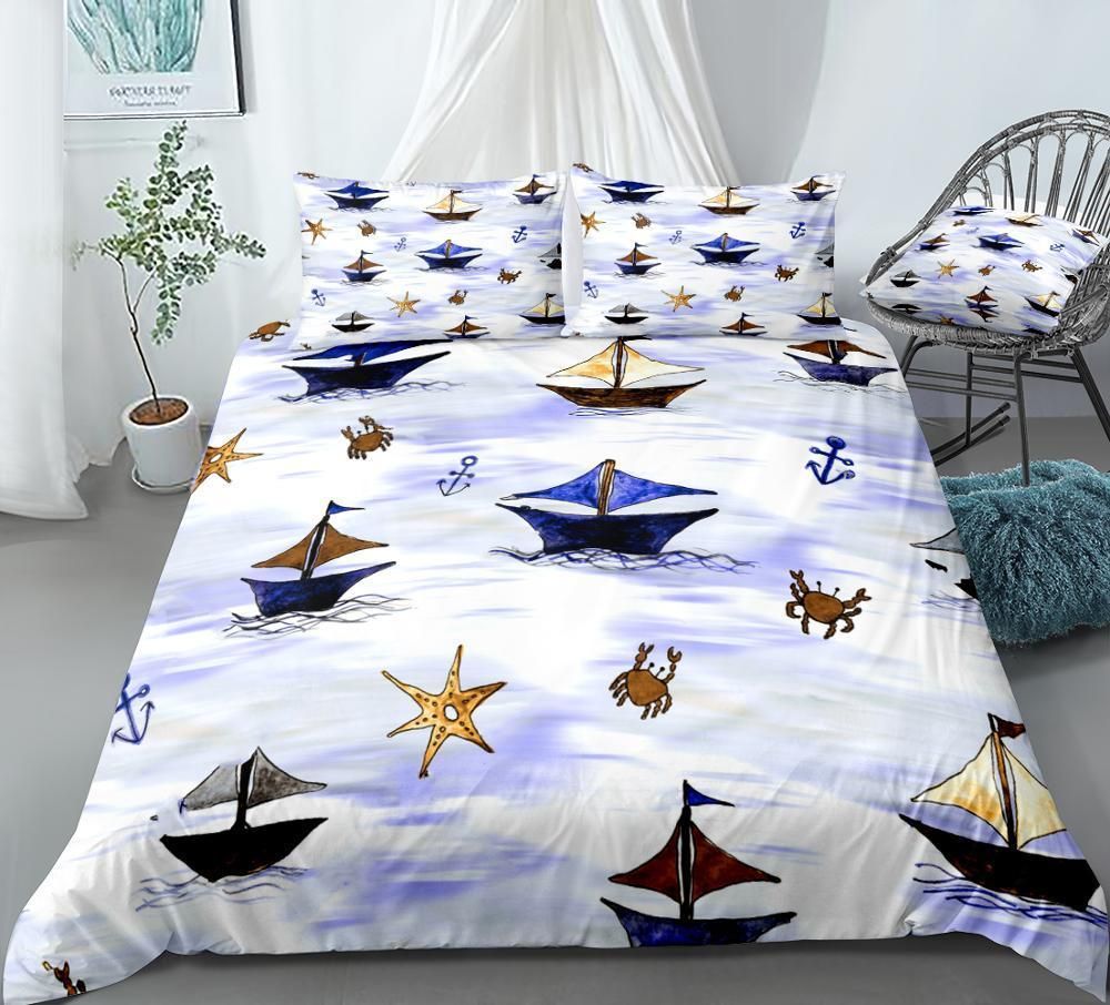Sailboat Art Star Bedding Set