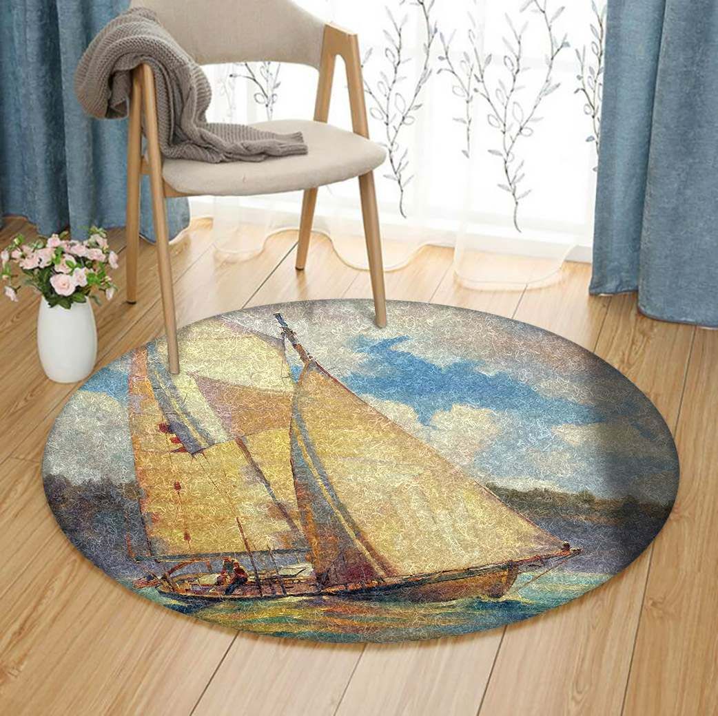 Sailboat Round Carpet