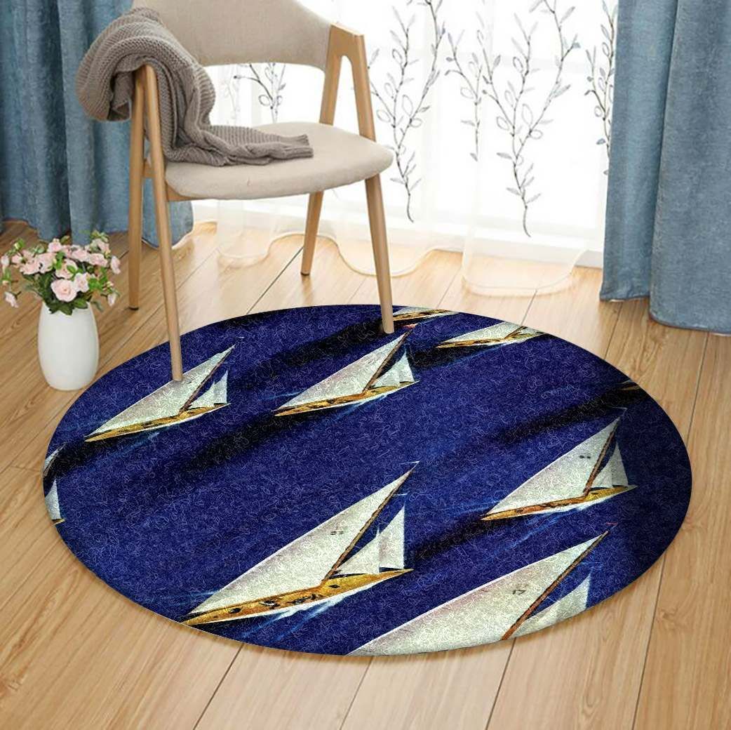 Sailboat Round Carpet