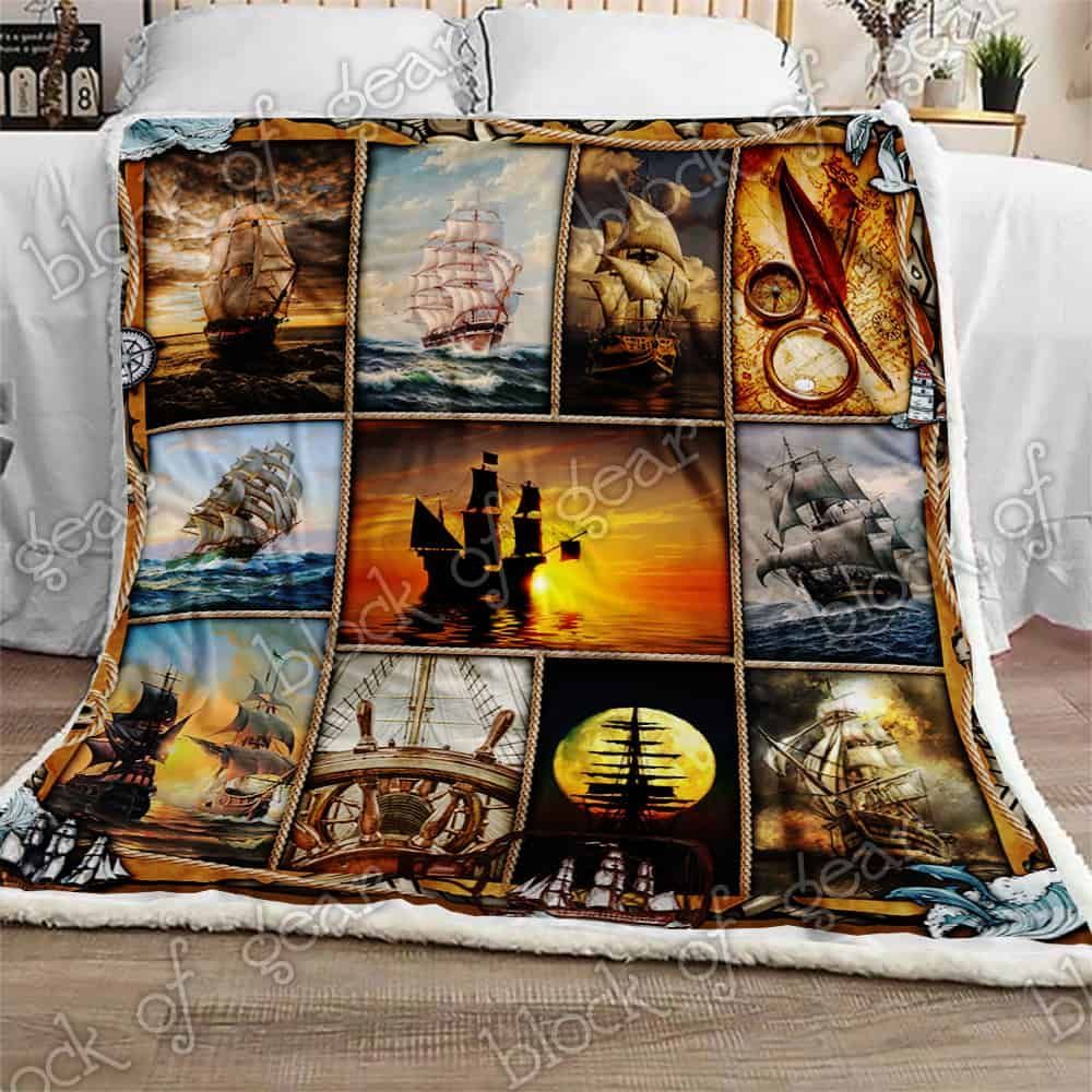 Sailing Ships Fleece Blanket