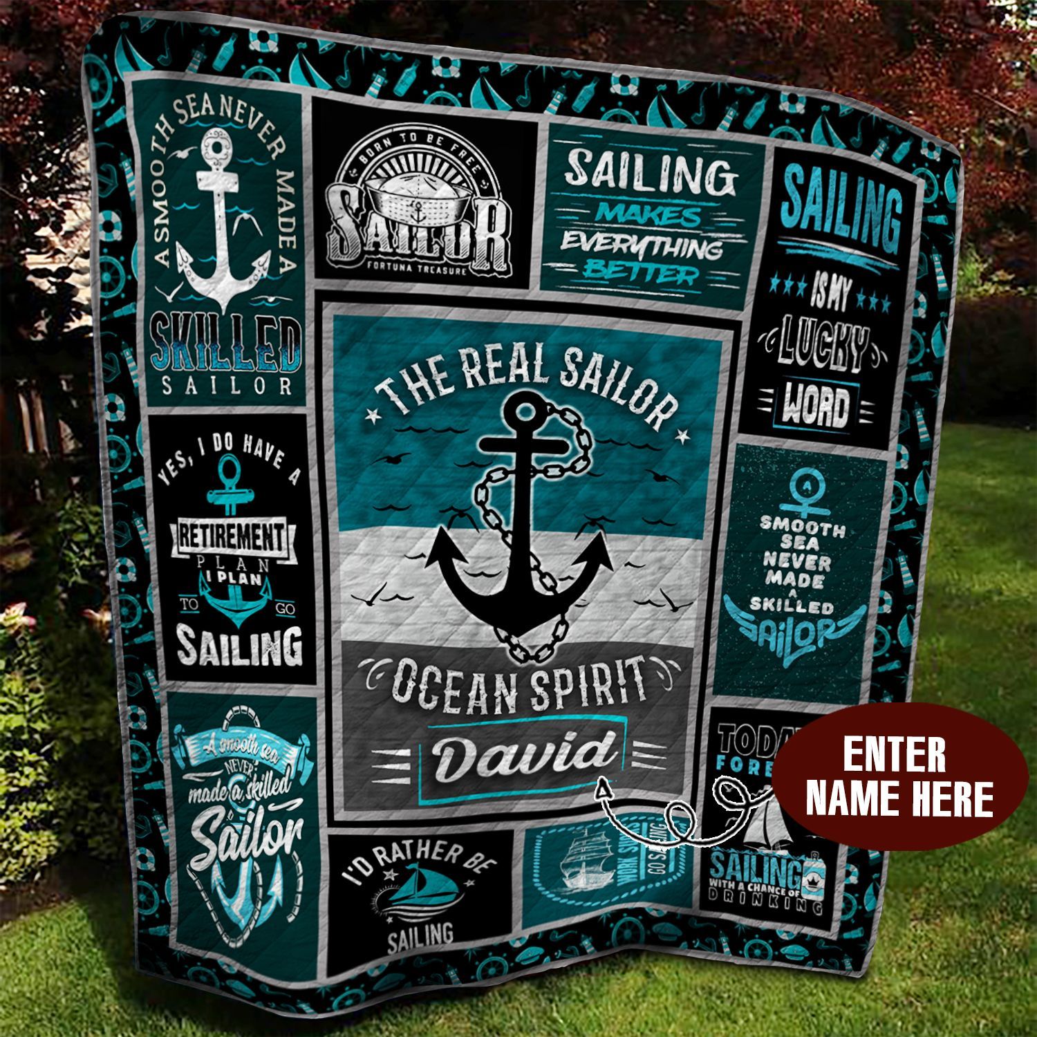 Sailor Personalized Quilt Blanket BBB030621MH