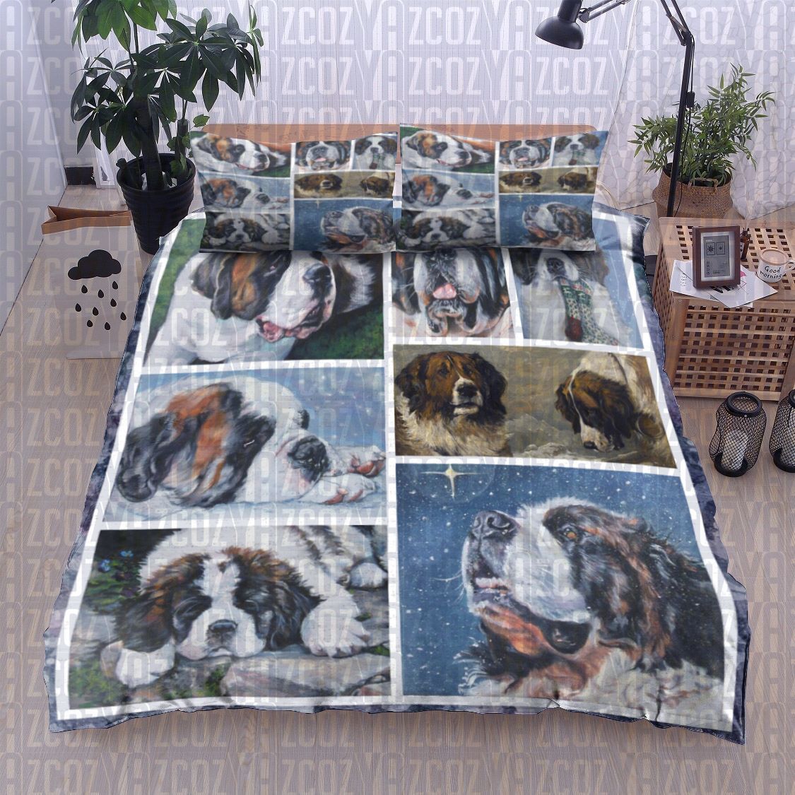 Saint Bernard Dog Bedding Set