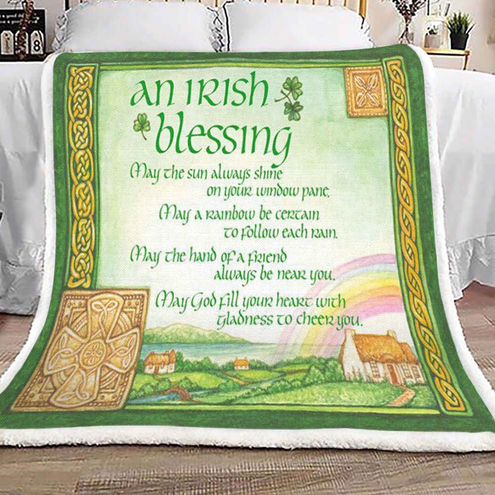 Saint Patrick’s Day An Irish Blessing Sherpa Fleece Blanket