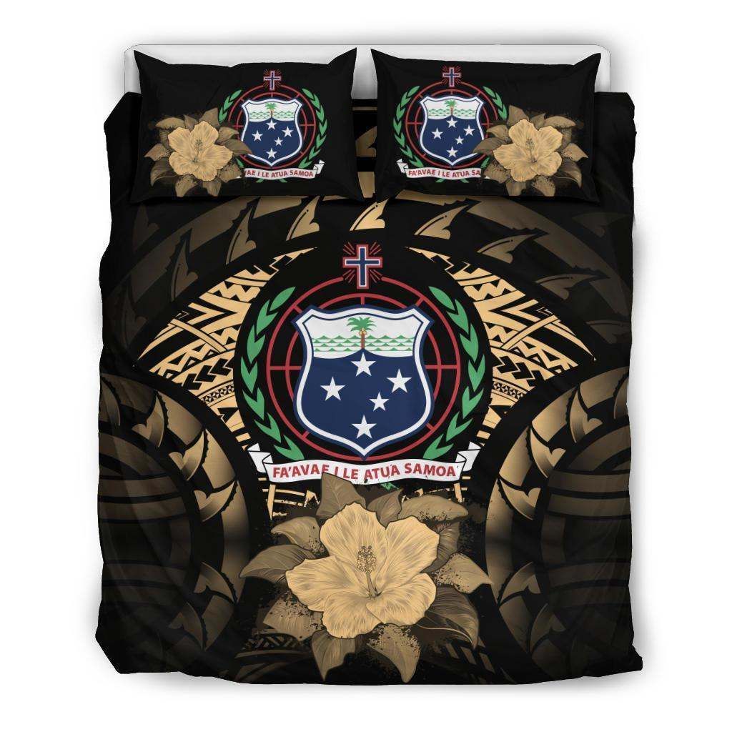 Samoa Gold Hibiscus Bedding Set