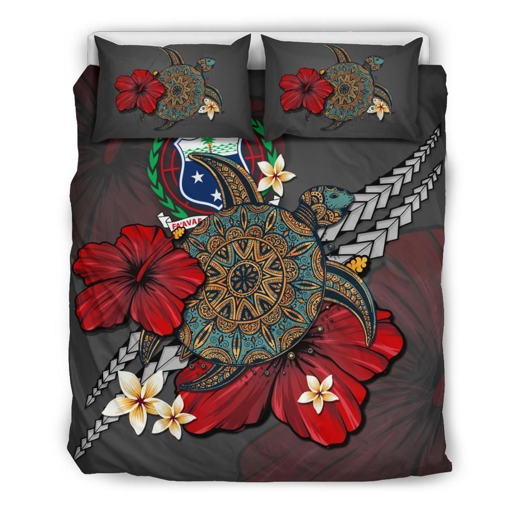 Samoa Gray Turtle Tribal Bedding Set