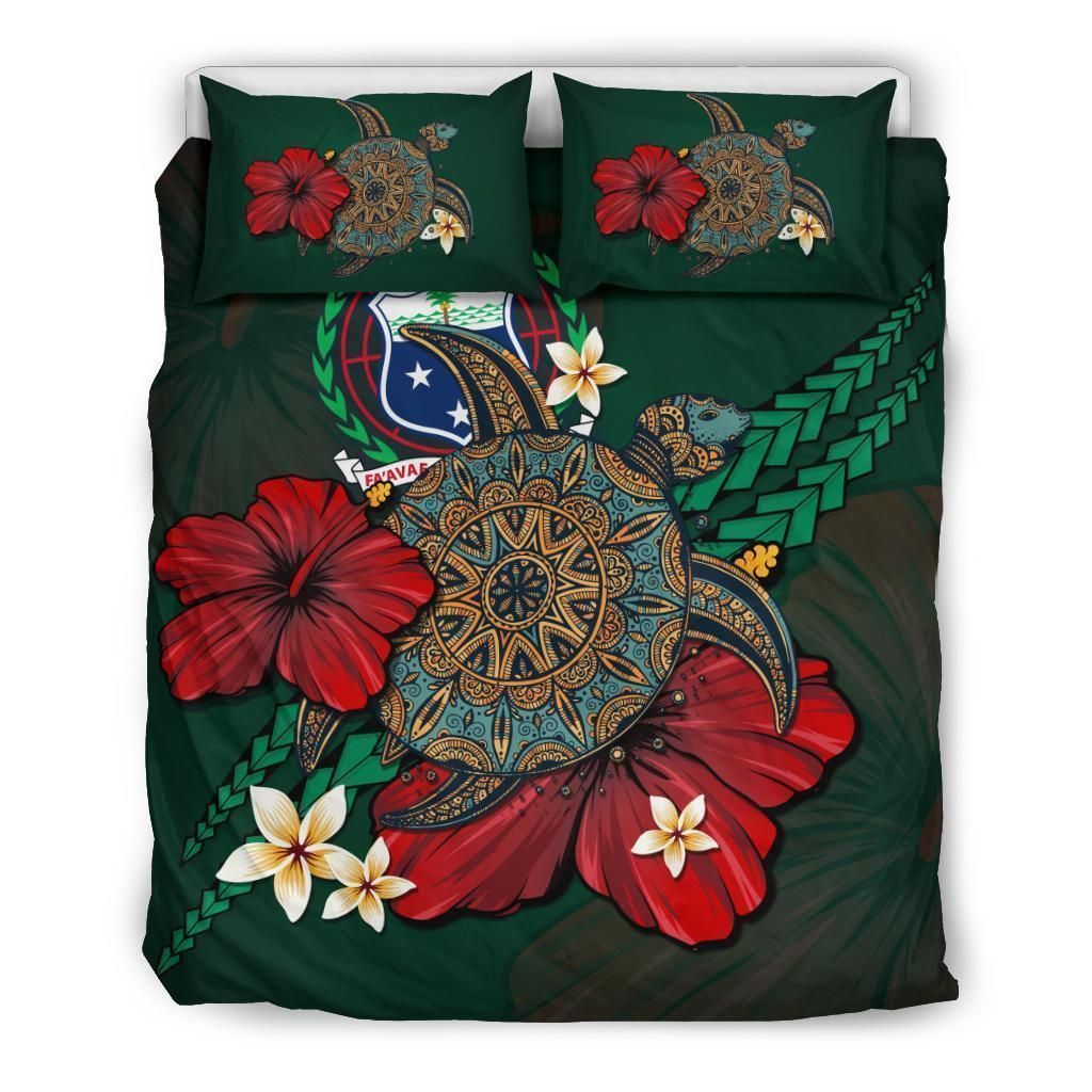 Samoa Green Turtle Tribal Bedding Set