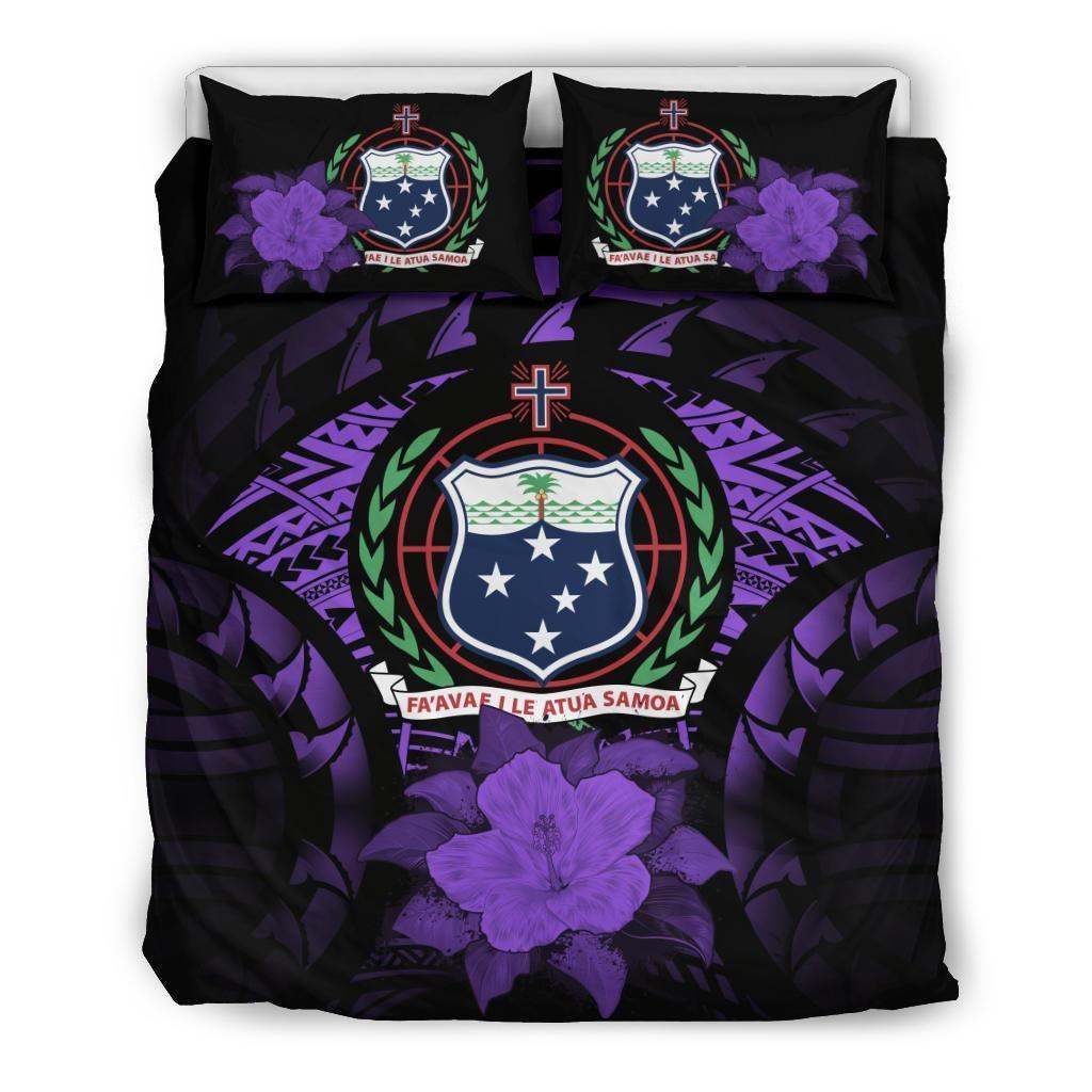Samoa Purple Hibiscus Bedding Set