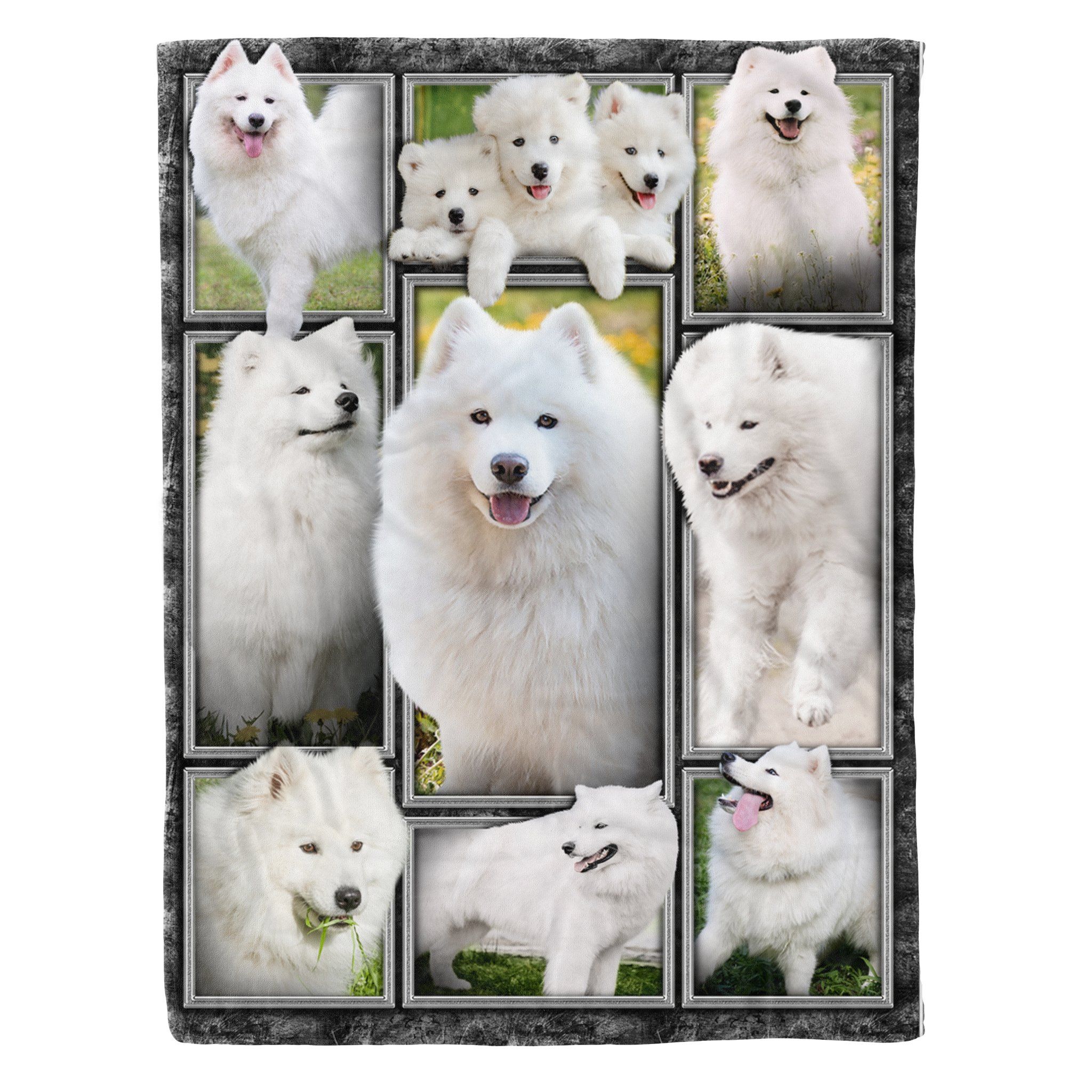 Samoyed dog Fleece Blanket