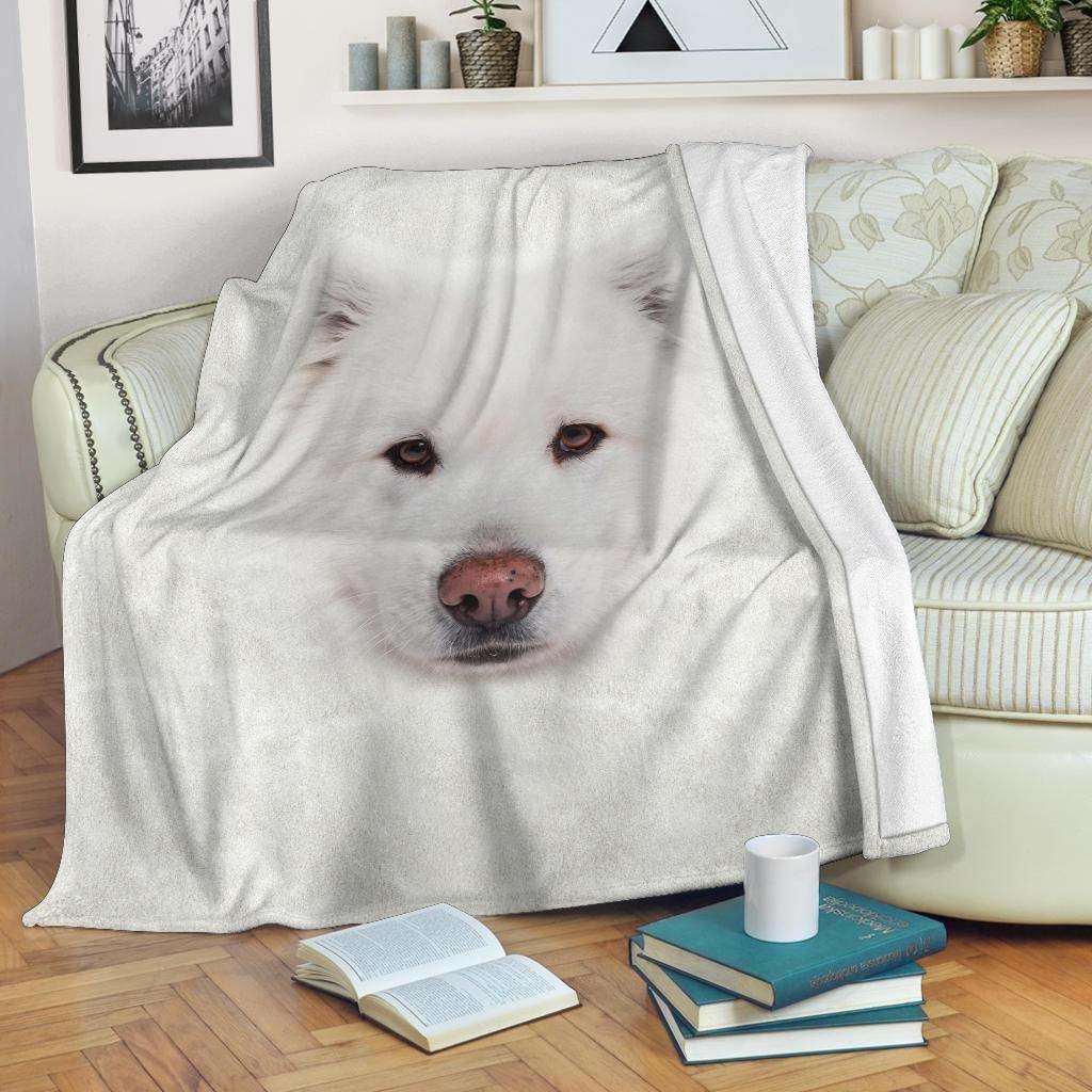 Samoyed Face Hair Blanket