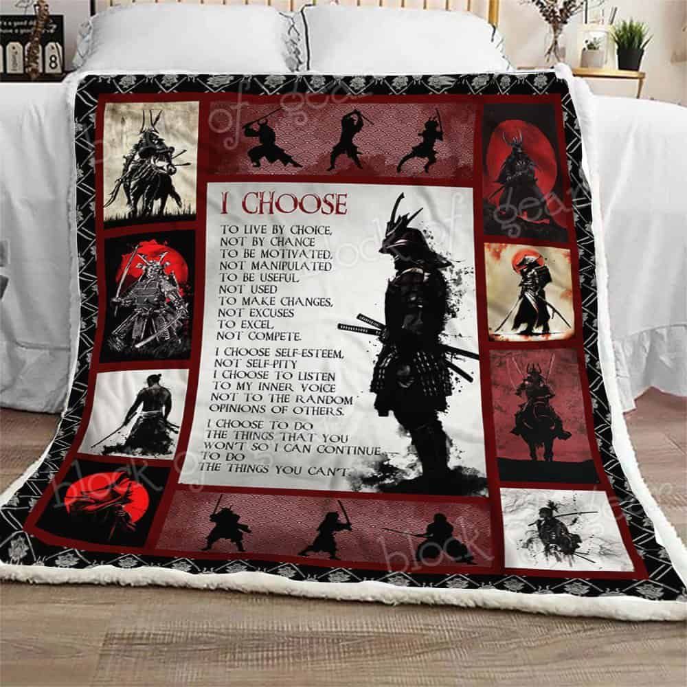 Samurai Spirits Fleece Blanket