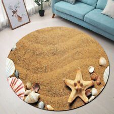 Sandy Beach Starfish Round Carpet