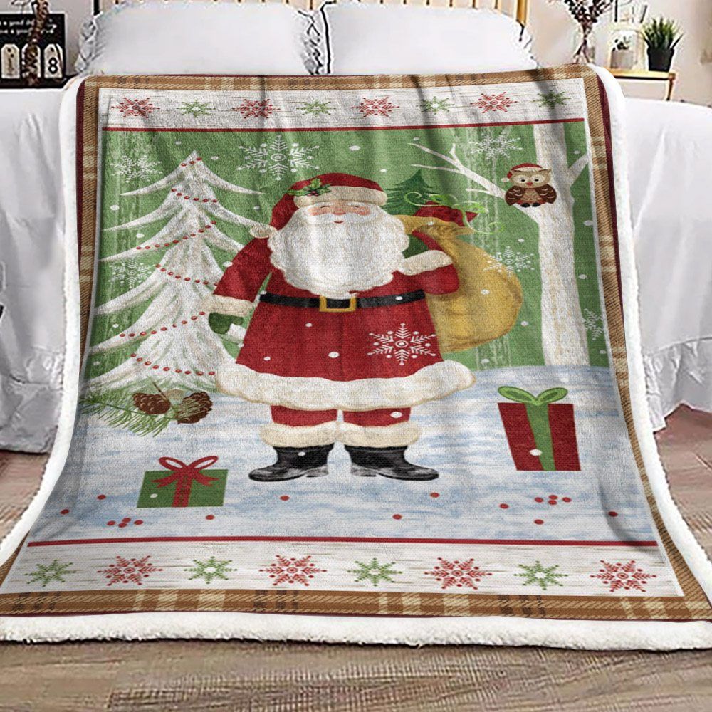 Santa Christmas Sherpa Fleece Blanket