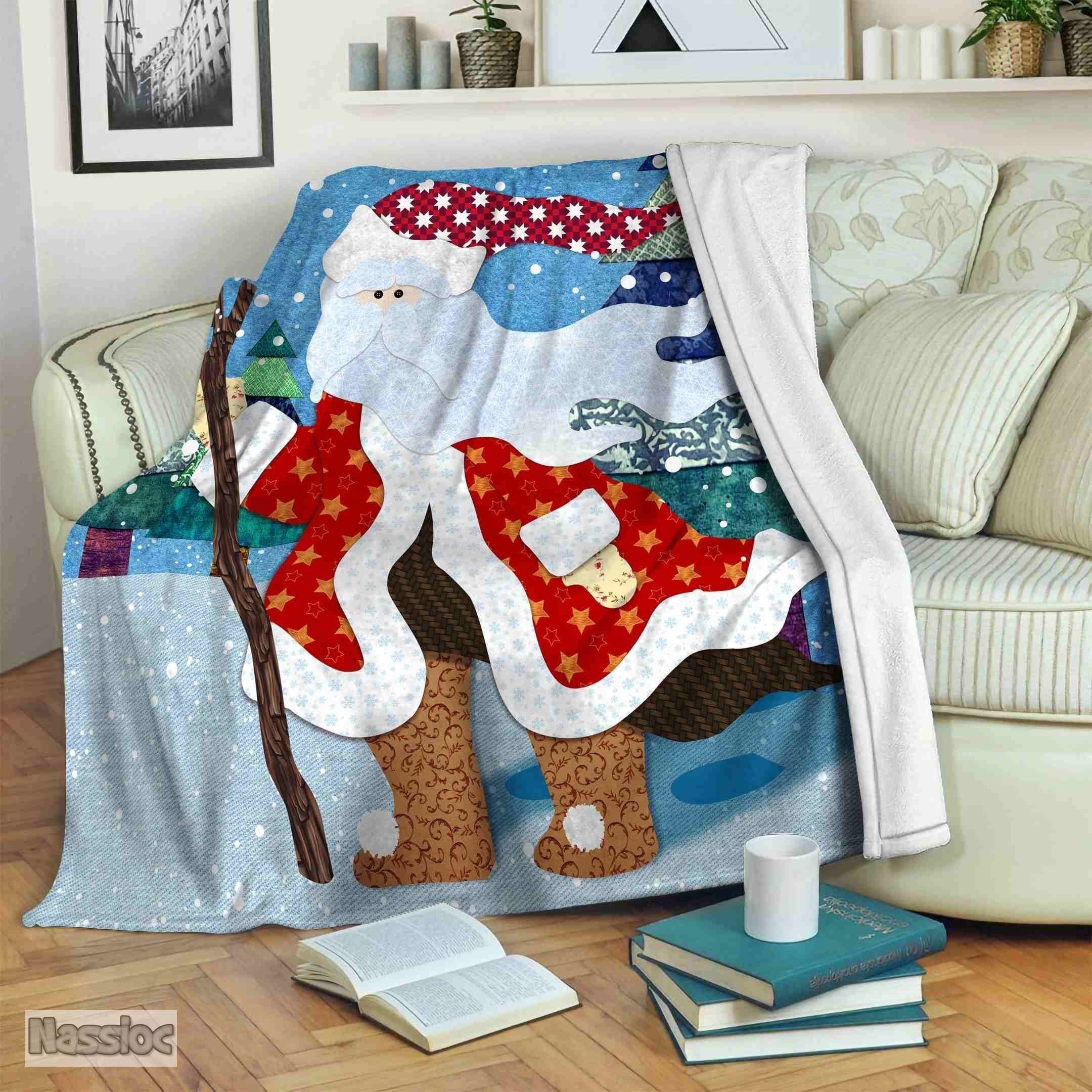 Santa Christmas Fleece Blanket