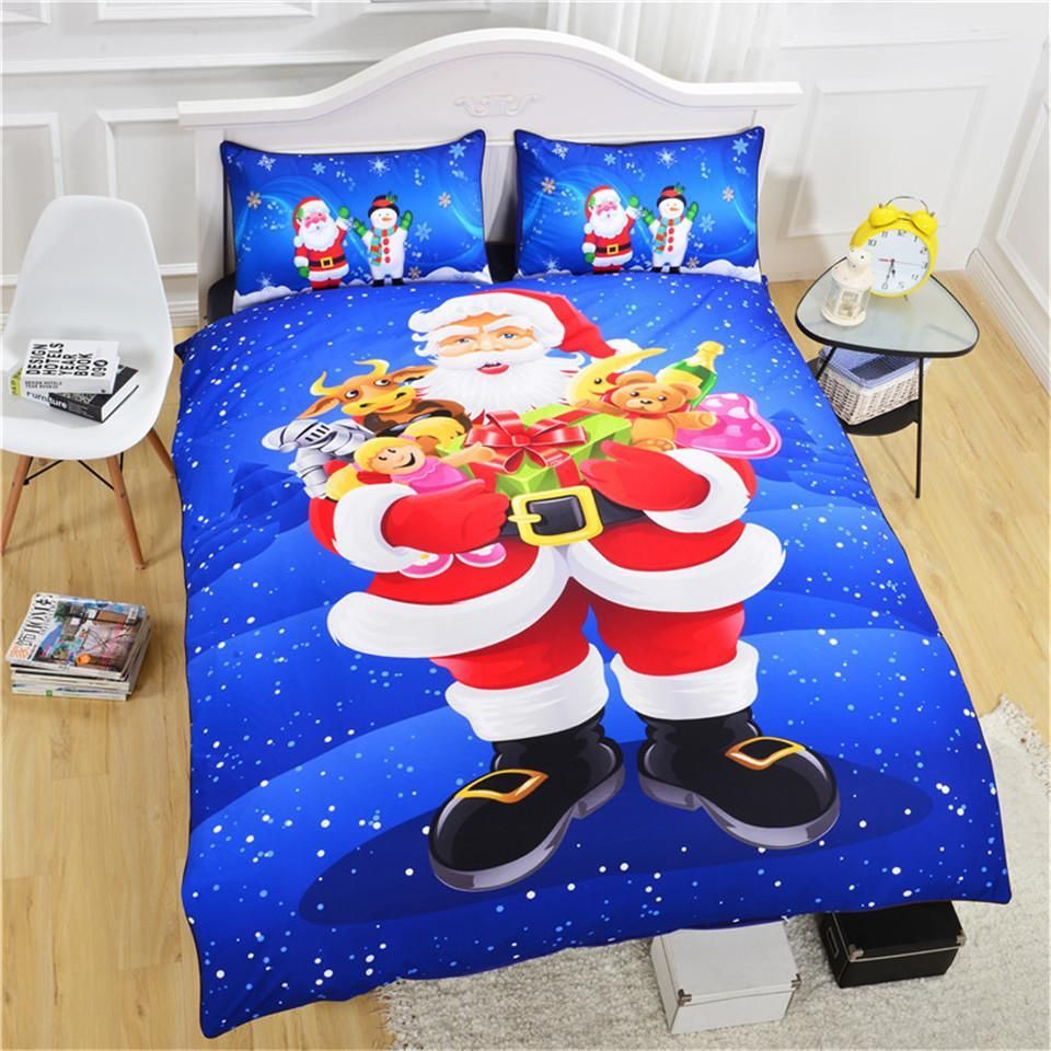 Santa Christmas With Toy Bedding Set