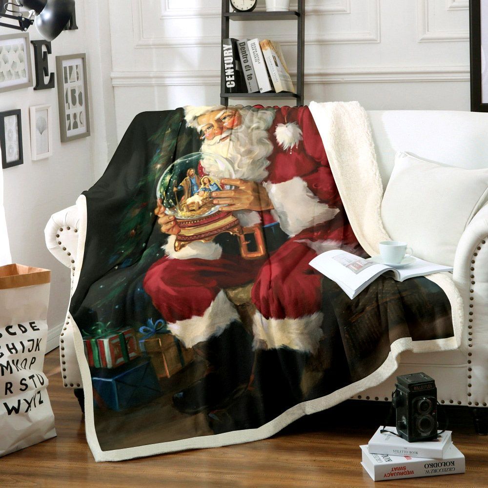 Santa Claus Sherpa Fleece Blanket