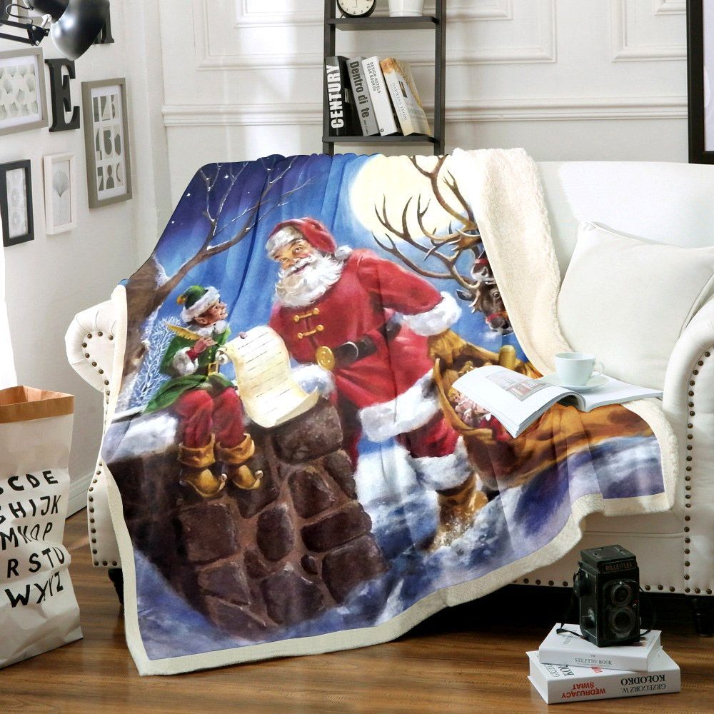 Santa Claus Sherpa Fleece Blanket