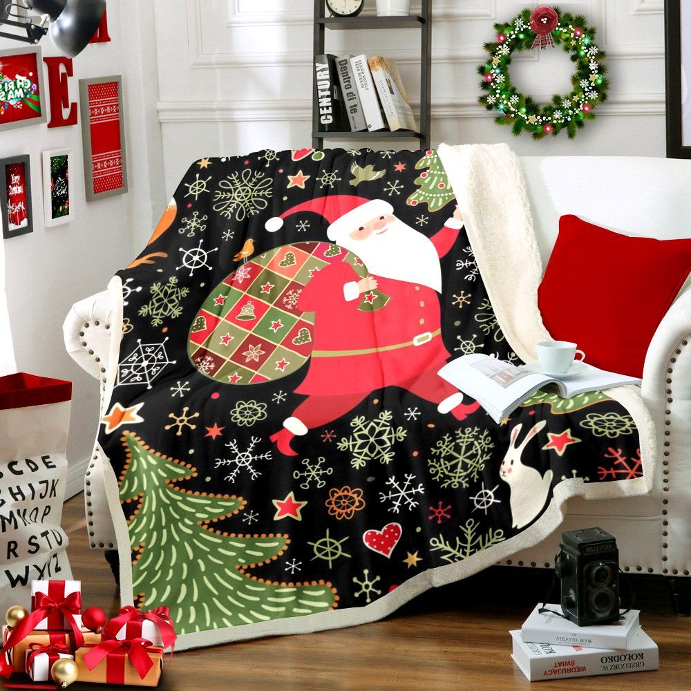 Santa Claus Sherpa Fleece Blanket