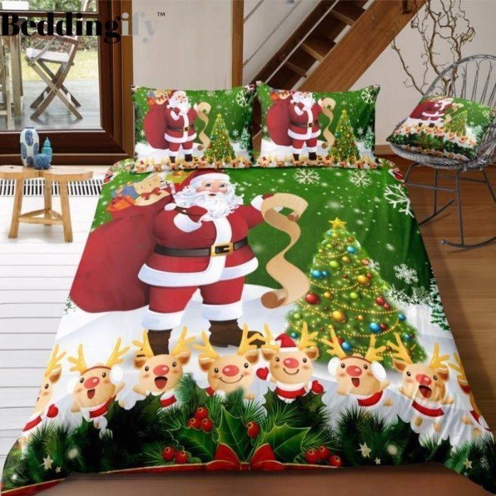 Santa Merry Xmas 3D Bedding Set