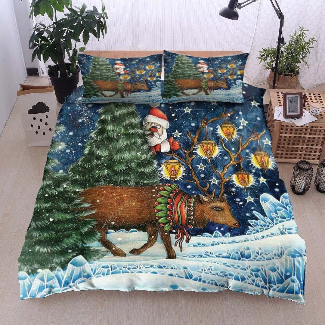 Santa Reindeer Christmas Bedding Set