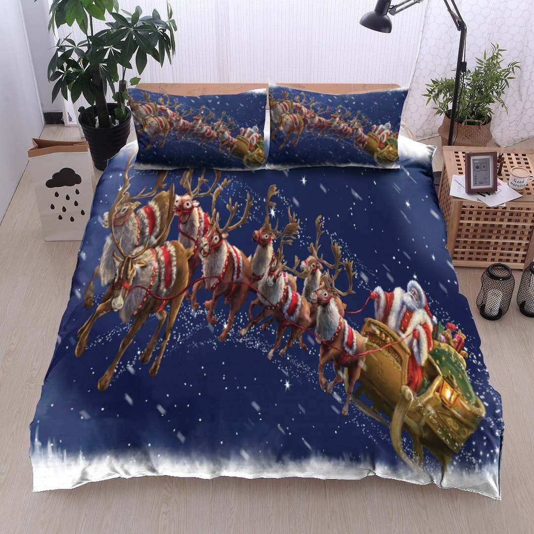 Santa Reindeer Christmas Bedding Set