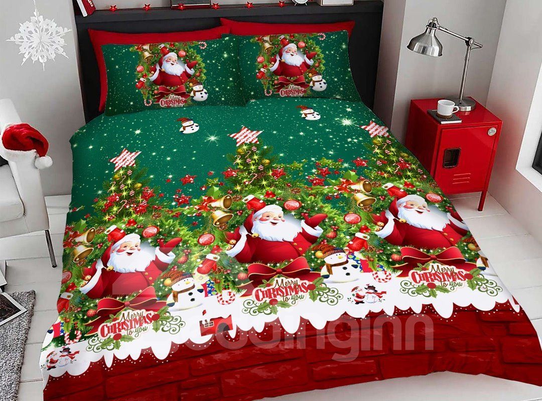 Santa Trees Bedding Set