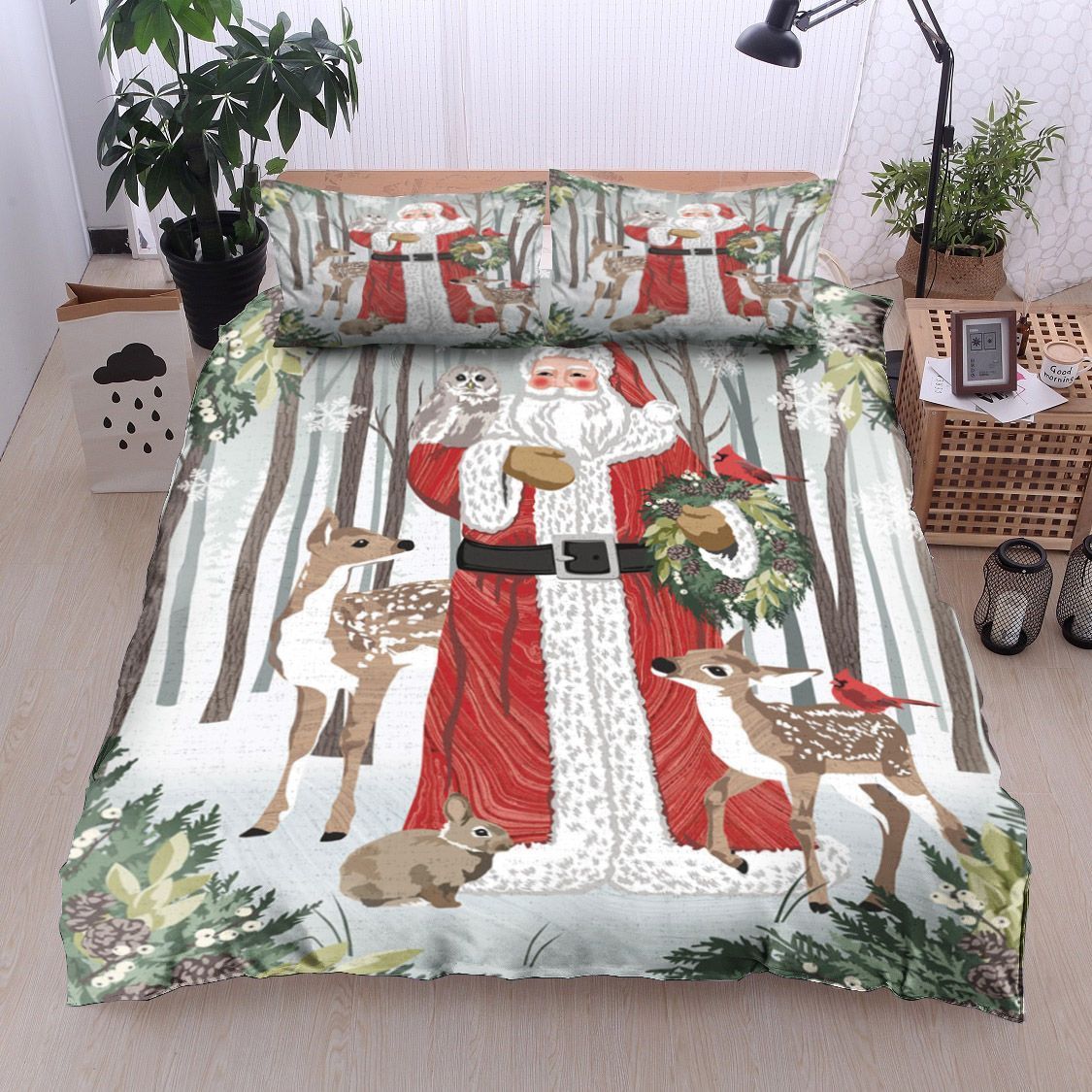 Santa Claus Animals Bedding Set