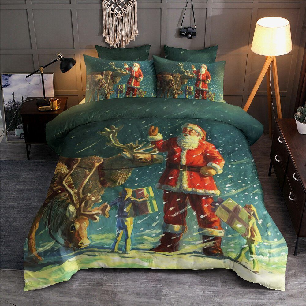 Santa Sheets Spread Comforter Bedding Set