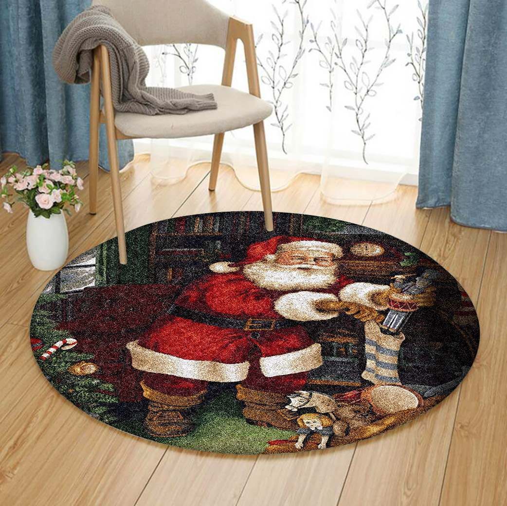 Santa Claus Round Carpet