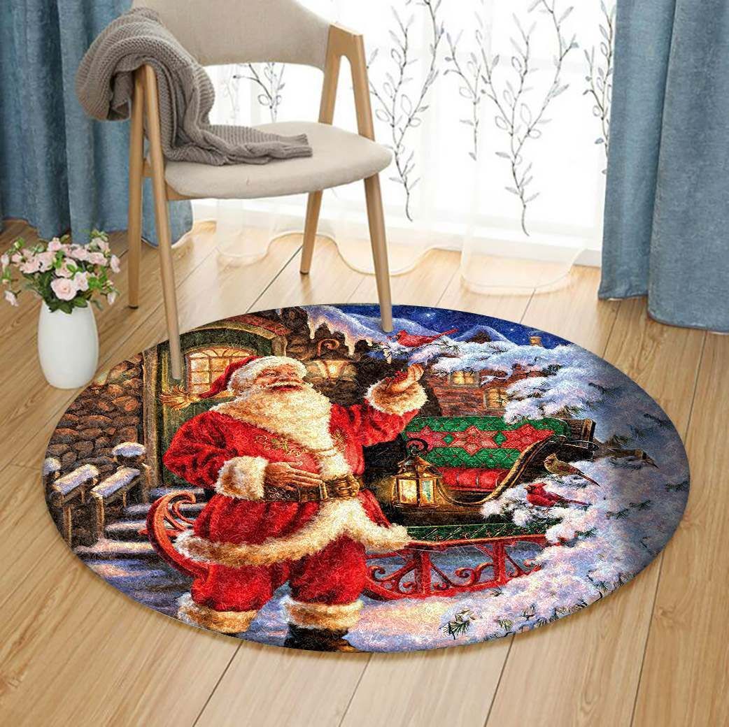 Santa Claus Round Carpet