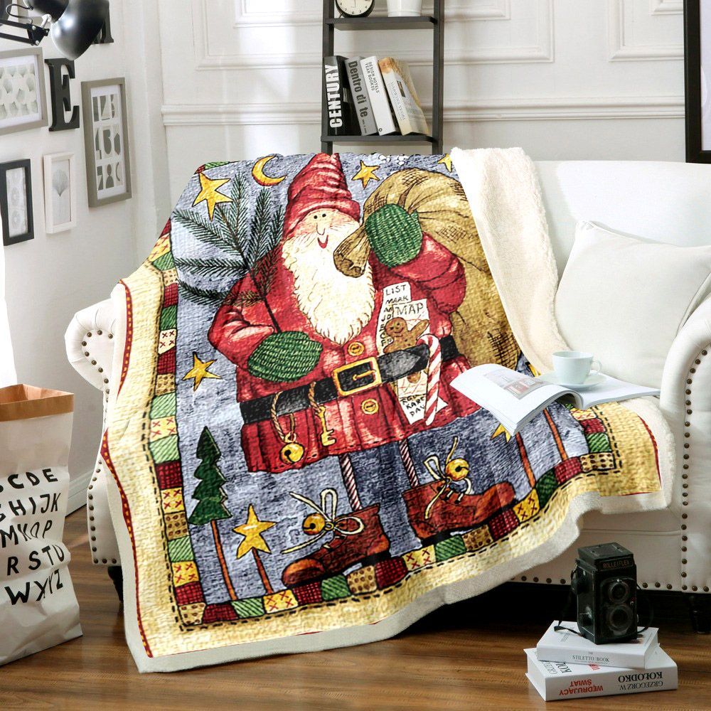 Santa Claus Sherpa Fleece Blanket