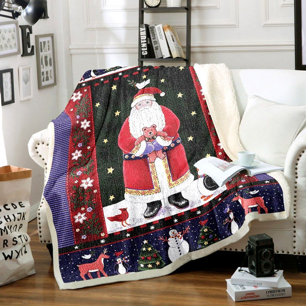 Santa Claus Sherpa Fleece Blanket