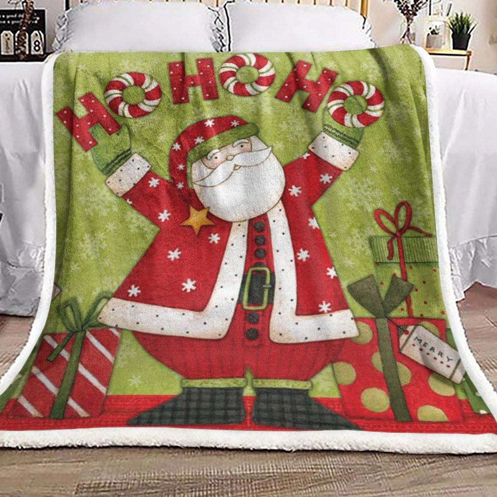 Santa Claus Christmas Sherpa Fleece Blanket