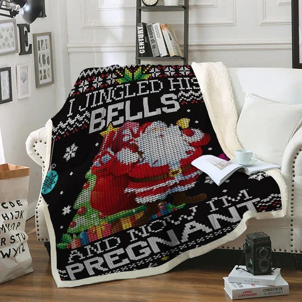 Santa Claus Christmas Sherpa Fleece Blanket