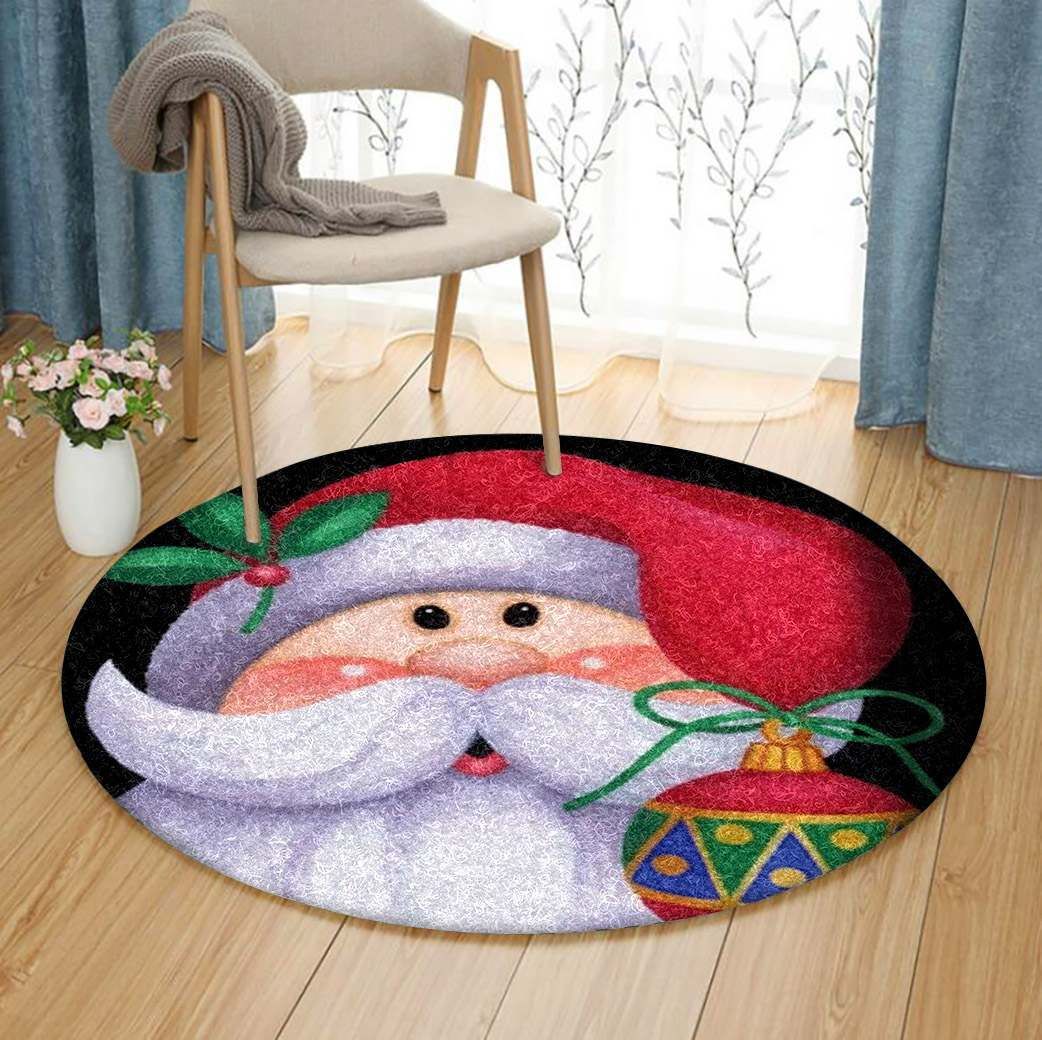 Santa Claus Christmas Round Carpet