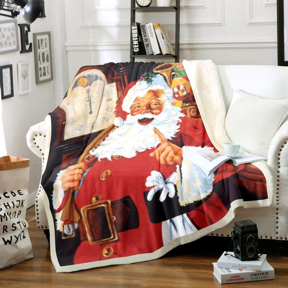 Santa Claus Christmas Sherpa Fleece