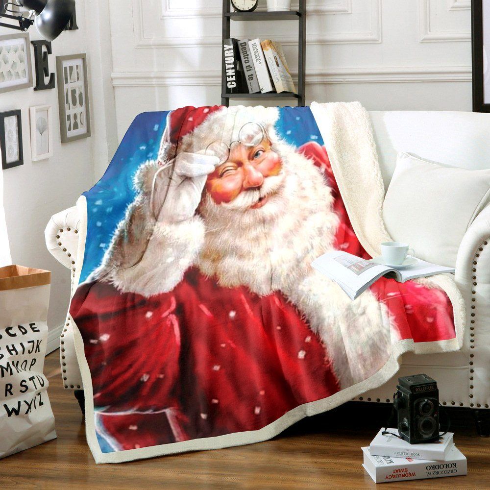 Santa Claus Christmas Sherpa Fleece