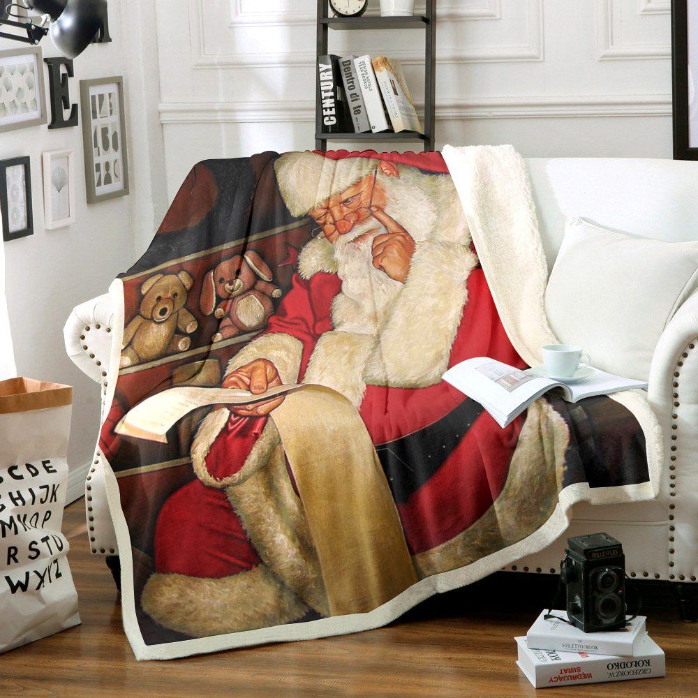 Santa Claus Christmas Sherpa Fleece