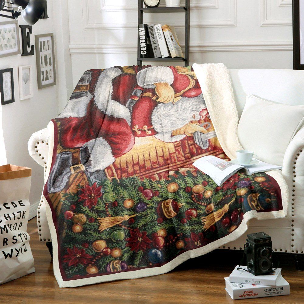 Santa Claus Christmas Sherpa Fleece