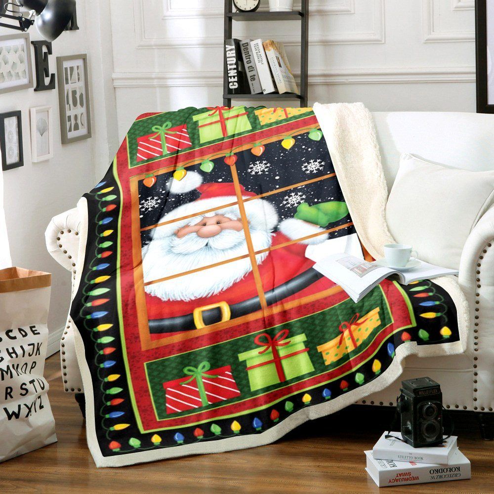 Santa Claus Christmas Sherpa Fleece Blanket