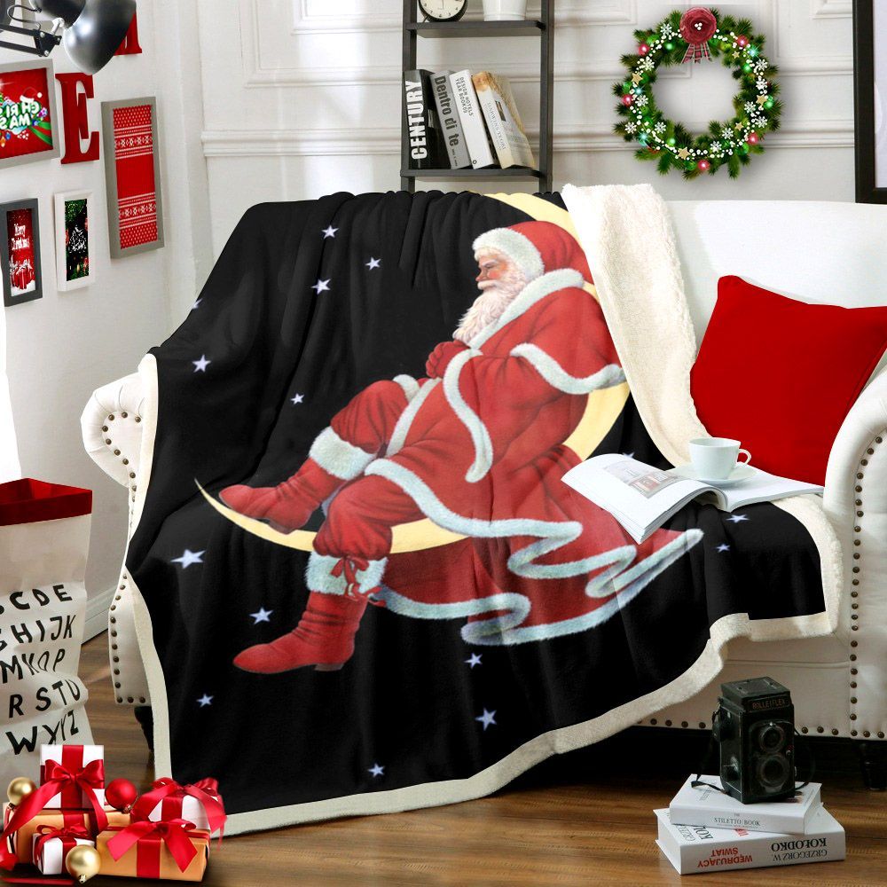 Santa Claus Christmas Sherpa Fleece Blanket
